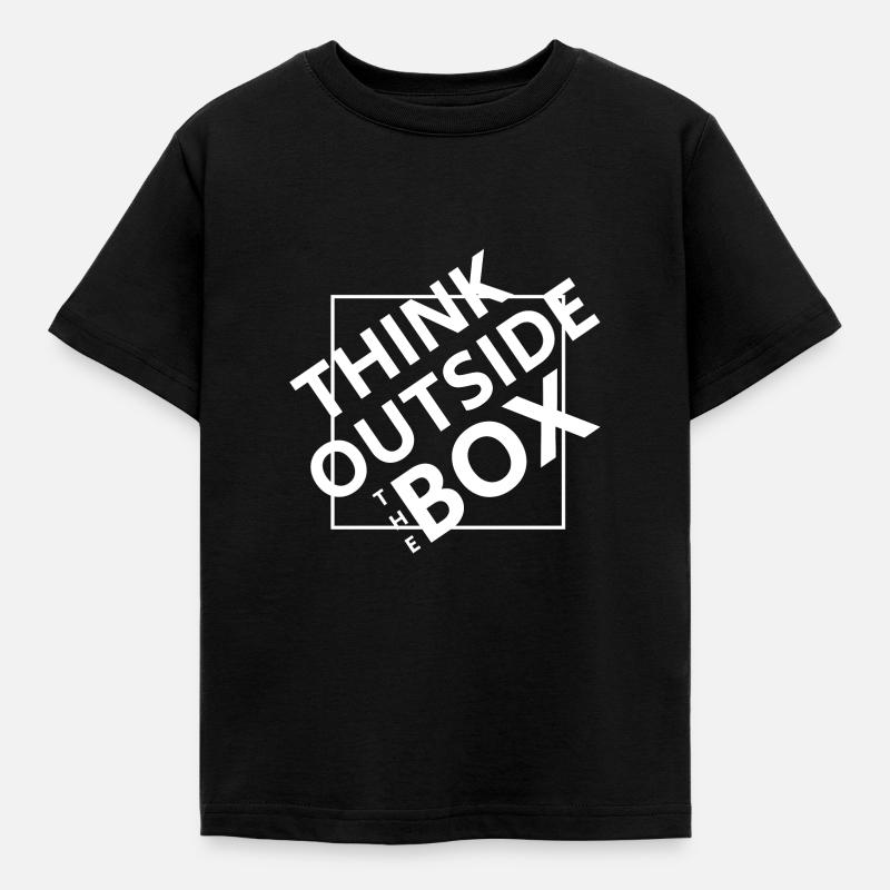 THINK OUTSIDE THE BOX - Kinder T-Shirt - Schwarz