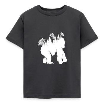 Conception de forêt de gorilles pour les amoureux de la nature - T-shirt Enfant - charbon - Devant - AI Model Kid Female (0cm)