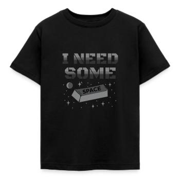 I need some space - Kids' T-Shirt - black - Front - AI Model Kid Female (0cm)