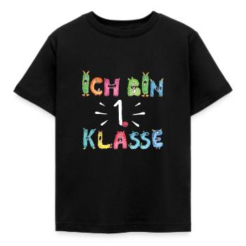 Monster Kids Ich bin 1. Klasse - Kinder T-Shirt - Schwarz - Vorne - AI Model Kid Female (0cm)