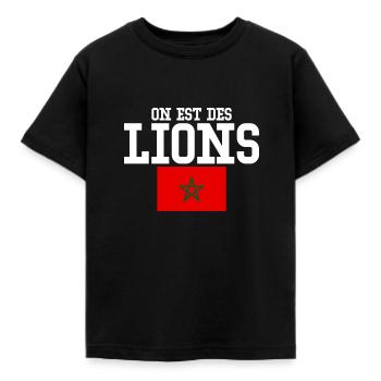 We are Moroccan Lions - Kids' T-Shirt - black - Front - AI Model Kid Female (0cm)