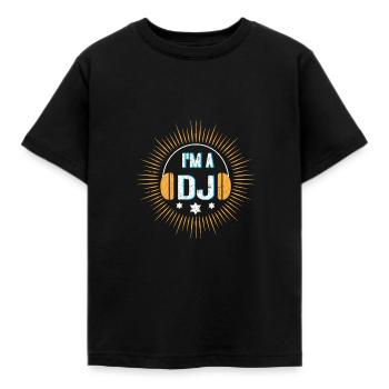 DJ - I'm a DJ - Kinder T-Shirt - Schwarz - Vorne - AI Model Kid Female (0cm)