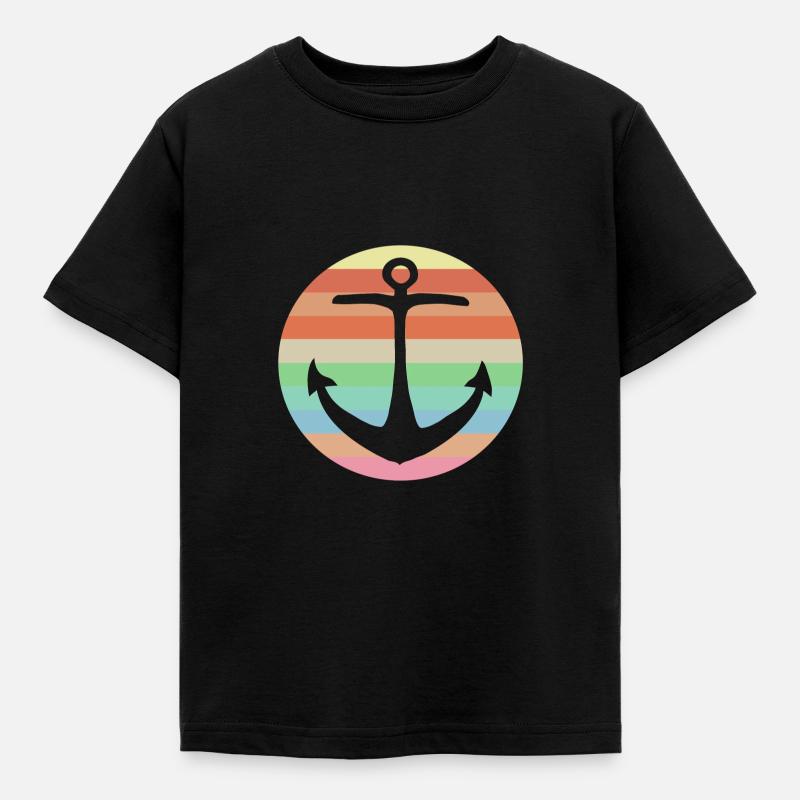 Ancre colorée - T-shirt Enfant - noir