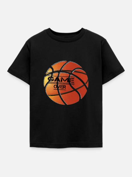 basketball - Kinder T-Shirt - Schwarz