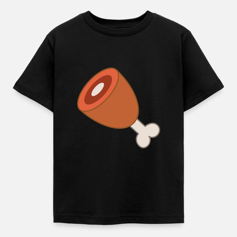 Fleisch Keule - Kinder T-Shirt - Schwarz