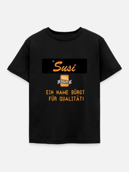 Susi - Kinder T-Shirt - Schwarz