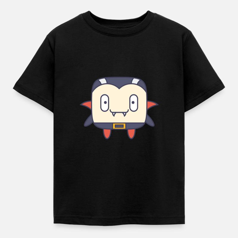 Vampir Dracula Kinder Halloween Monster Geschenk - Kinder T-Shirt - Schwarz