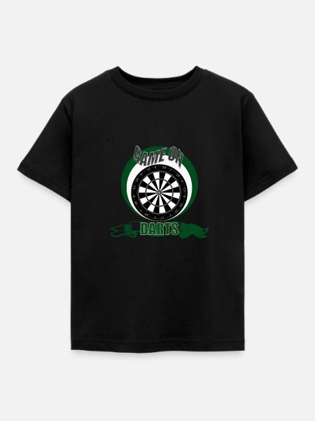 Dart 3 Scheiben - Kinder T-Shirt - Schwarz