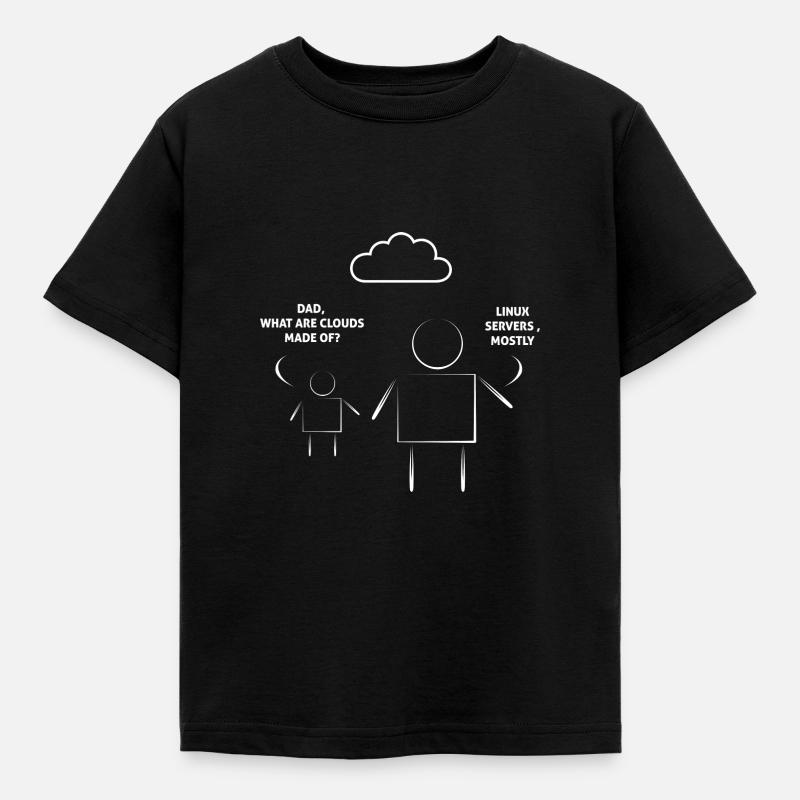 Father and son Linux - Kids' T-Shirt - black