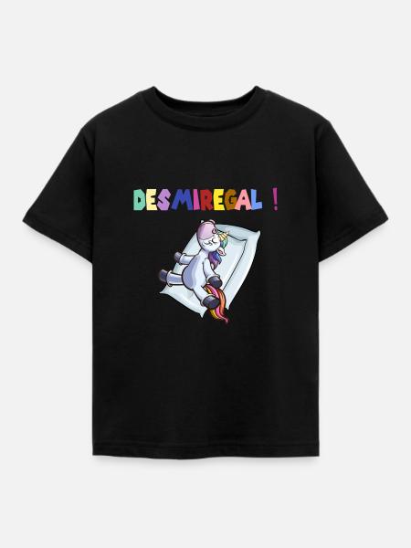 desmiregal Einhorn Shirt Damen und Herren - Kinder T-Shirt - Schwarz