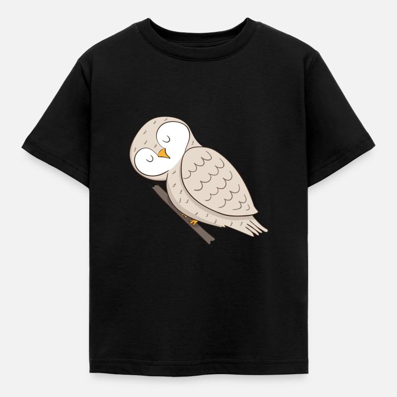 Eule - Kinder T-Shirt - Schwarz