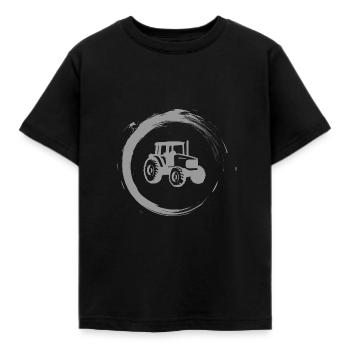 Traktor - Kinder T-Shirt - Schwarz - Vorne - AI Model Kid Female (0cm)