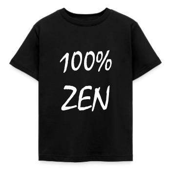 100% ZEN - T-shirt Enfant - noir - Devant - AI Model Kid Female (0cm)
