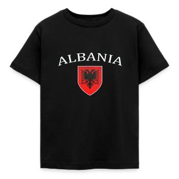 Albania, Albanien, Balkan - Kinder T-Shirt - Schwarz - Vorne - AI Model Kid Female (0cm)