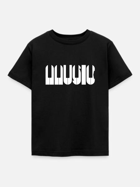 Music piano - Kinder T-Shirt - Schwarz