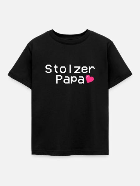 Stolzer Papa - Kinder T-Shirt - Schwarz
