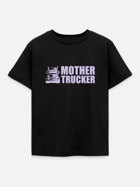 Mother Trucker - Kinder T-Shirt - Schwarz