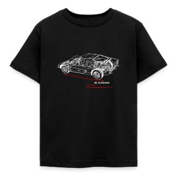 Melkus RS 1000 - DDR Rennsport - Kinder T-Shirt - Schwarz - Vorne - AI Model Kid Female (0cm)