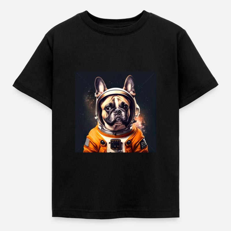 Conception « Astronaute » du bouledogue français - T-shirt Enfant - noir
