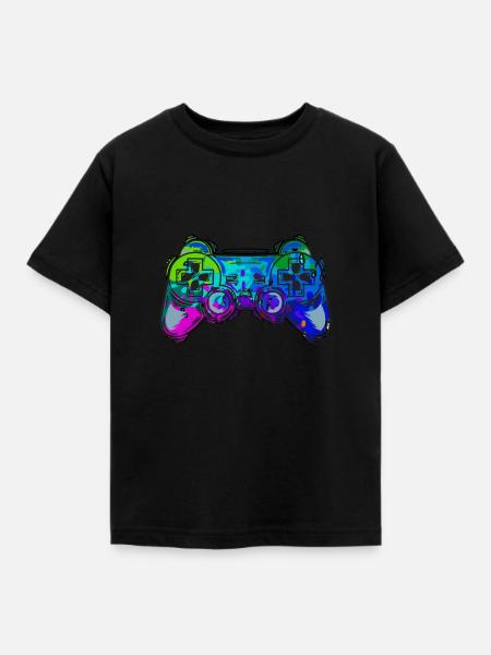 Game Controller Splash Gaming - Kinder T-Shirt - Schwarz