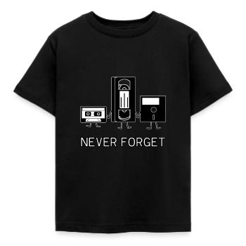 Never forget - Kids' T-Shirt - black - Front - AI Model Kid Female (0cm)