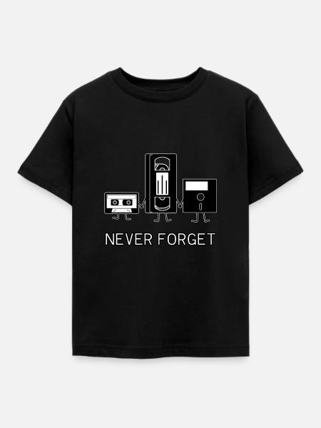 Never Forget - Kinder T-Shirt - Schwarz