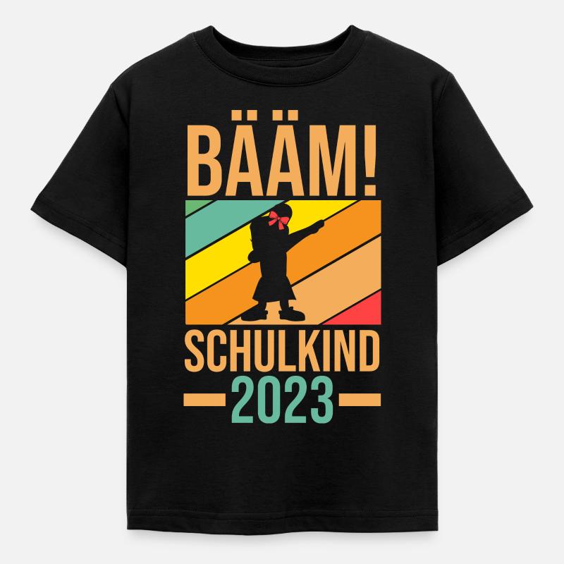 Schulkind 2023 Schulbeginn Erste Klasse Einschulun - Kinder T-Shirt - Schwarz