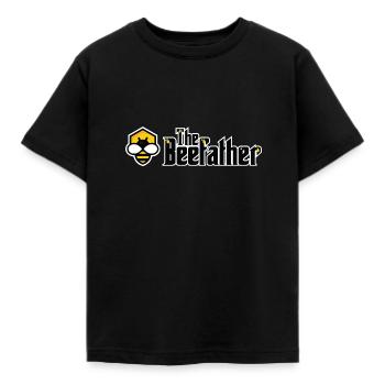 Le beefather - abeille miel apiculteur fleurs en nid d'abeille - T-shirt Enfant - noir - Devant - AI Model Kid Female (0cm)
