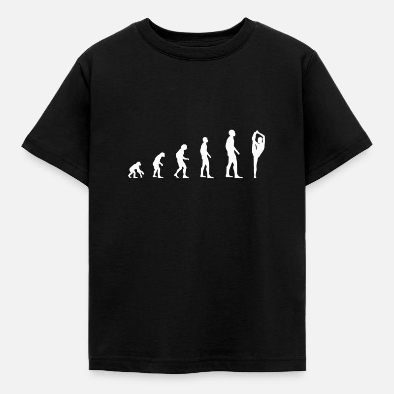 Yoga – Evolution - Kids' T-Shirt - black