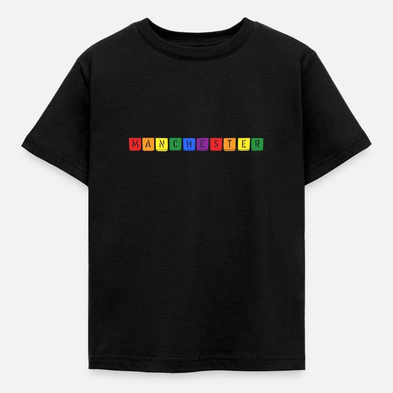 Rainbow Manchester - Kids' T-Shirt - black