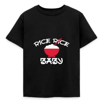 Riz Riz Bébé / Cuisine Asiatique - T-shirt Enfant - noir - Devant - AI Model Kid Female (0cm)