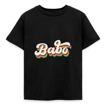 Babo / Jugendwort - Kinder T-Shirt - Schwarz - Vorne - AI Model Kid Female (0cm)