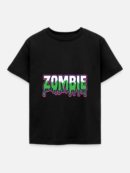 Horror, Zombie, Halloween Design - Børne-T-shirt - sort