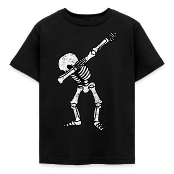 Dabbing skeleton - Kids' T-Shirt - black - Front - AI Model Kid Female (0cm)