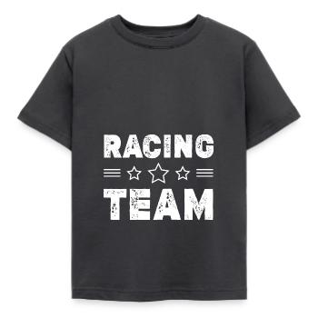 Racing Team - Kids' T-Shirt - dark grey - Front - AI Model Kid Female (0cm)