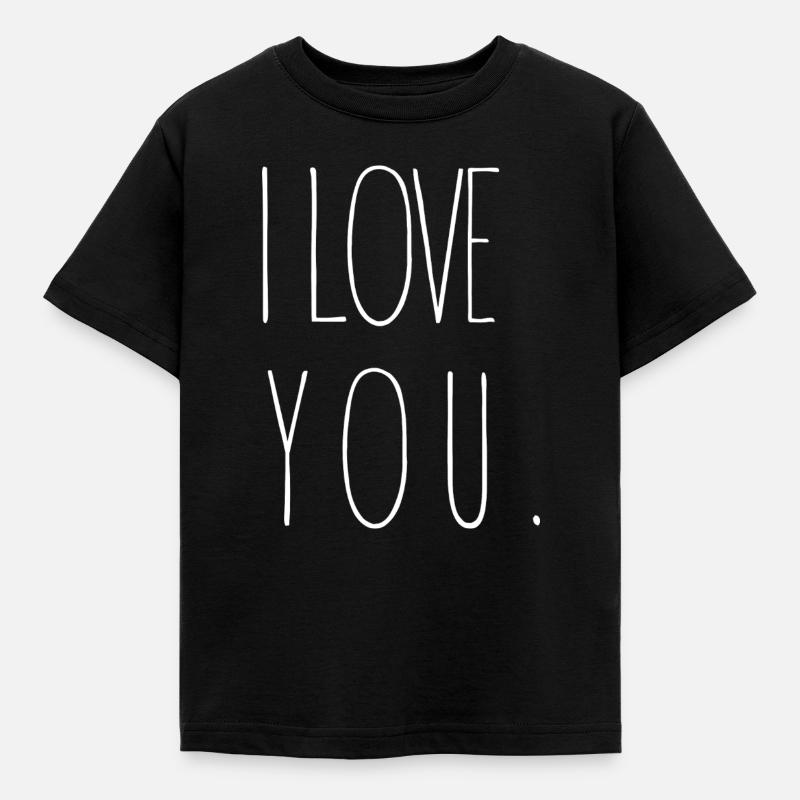 Ich liebe dich - Kinder T-Shirt - Schwarz