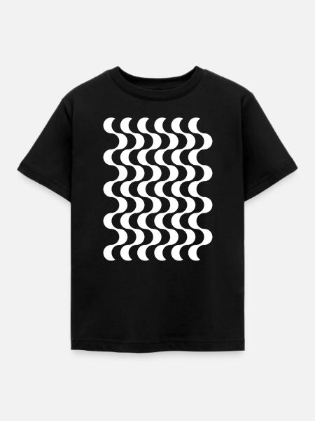 Optische Wellen - Kinder T-Shirt - Schwarz