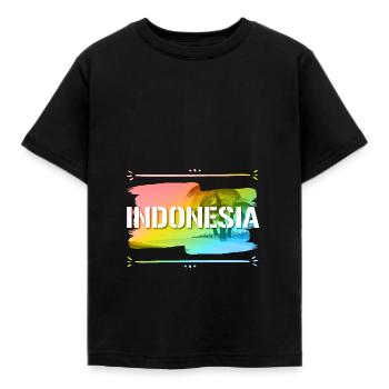 Indonésie - T-shirt Enfant - noir - Devant - AI Model Kid Female (0cm)