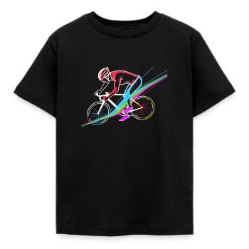 Cycliste sur route Cyclisme Cycliste de course - T-shirt Enfant - noir - Devant - AI Model Kid Female (0cm)