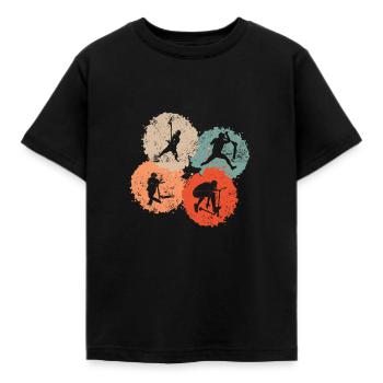 Briflip Stunt Scooter Trick Clothing Vintage Retro - Kinder T-Shirt - Schwarz - Vorne - AI Model Kid Female (0cm)