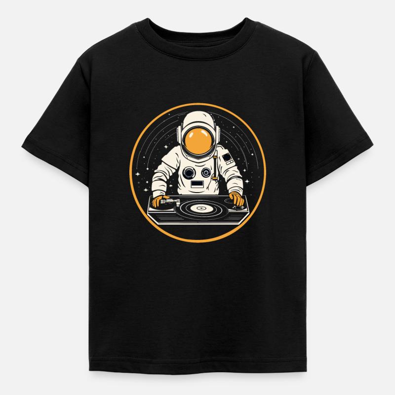 DJ Astronaut - Kinder T-Shirt - Schwarz