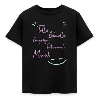 Weil du ein toller mensch bist - Kinder T-Shirt - Schwarz - Vorne - AI Model Kid Female (0cm)