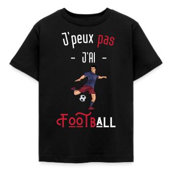 j'peux pas j'ai football - T-shirt Enfant - noir - Devant - AI Model Kid Female (0cm)