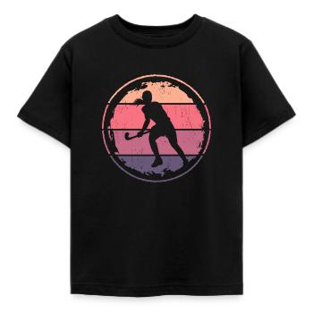Hockeyspielerin Feldhockey Frauen Hockey Mädchen - Kinder T-Shirt - Schwarz - Vorne - AI Model Kid Female (0cm)