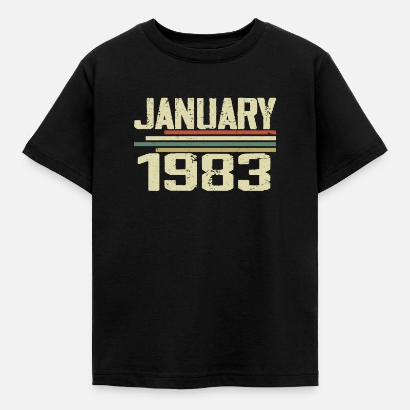 Januar 1983 - Geburtstagsgeschenk Januar 1983 - Kinder T-Shirt - Schwarz