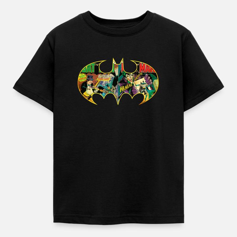 Batman Logo Comic - Kids' T-Shirt - black