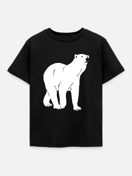 Eisbär - Polar bear - Arktis - Kinder T-Shirt - Schwarz