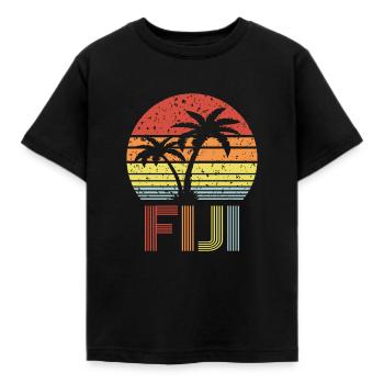 Fidji - T-shirt Enfant - noir - Devant - AI Model Kid Female (0cm)