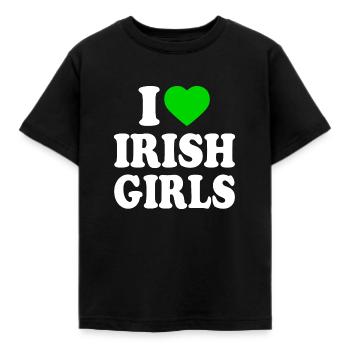 I love irish girls - T-shirt Enfant - noir - Devant - AI Model Kid Female (0cm)