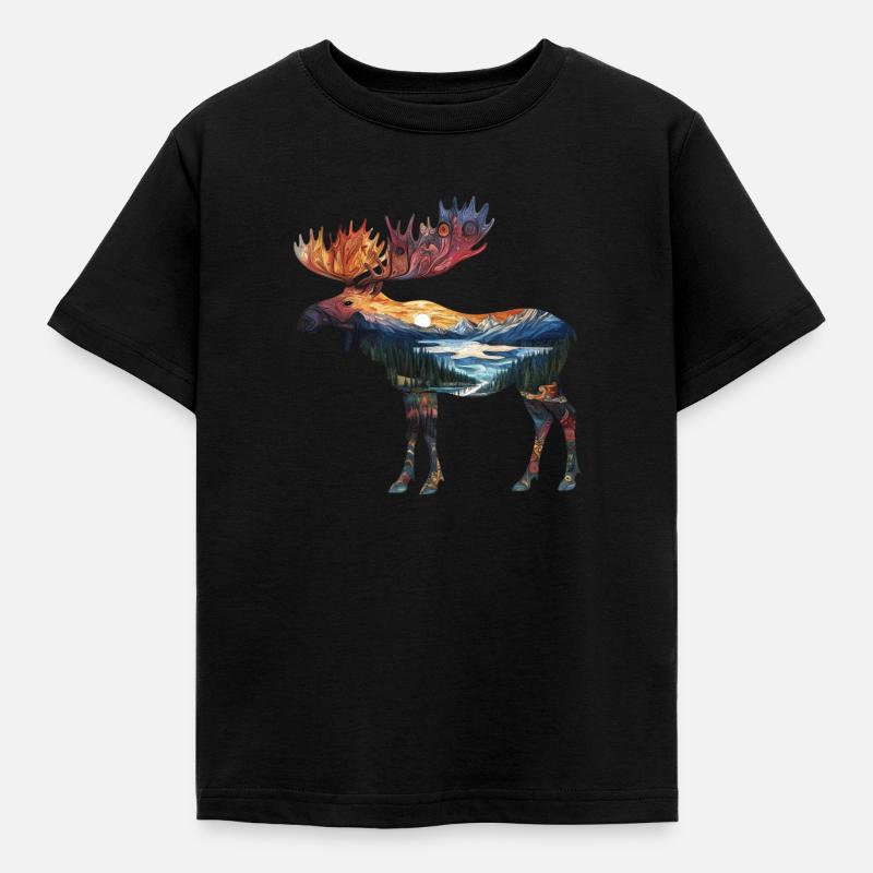 Alce - Børne-T-shirt - sort